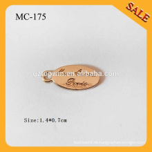 MC175 Hersteller Guangzhou benutzerdefinierte ovale Form Metall graviert benutzerdefinierte Schmuck Tag